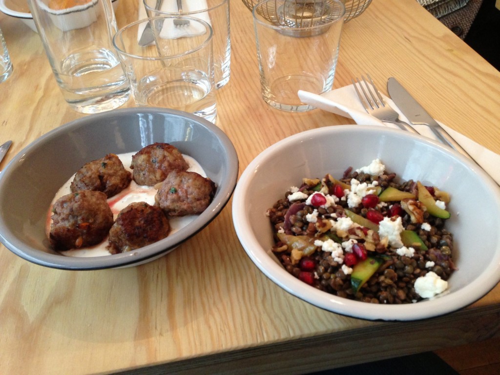 boulettes agneau side lentilles