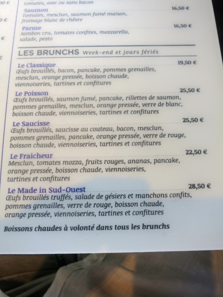 les brunchs de l'endroit