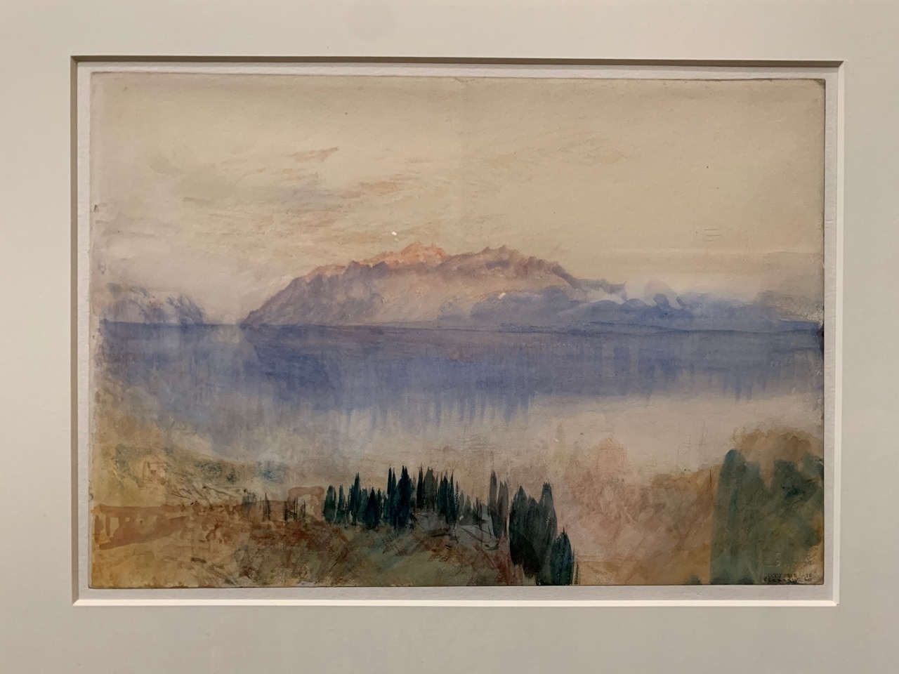 Lac Léman - graphite et aquarelle sur papier