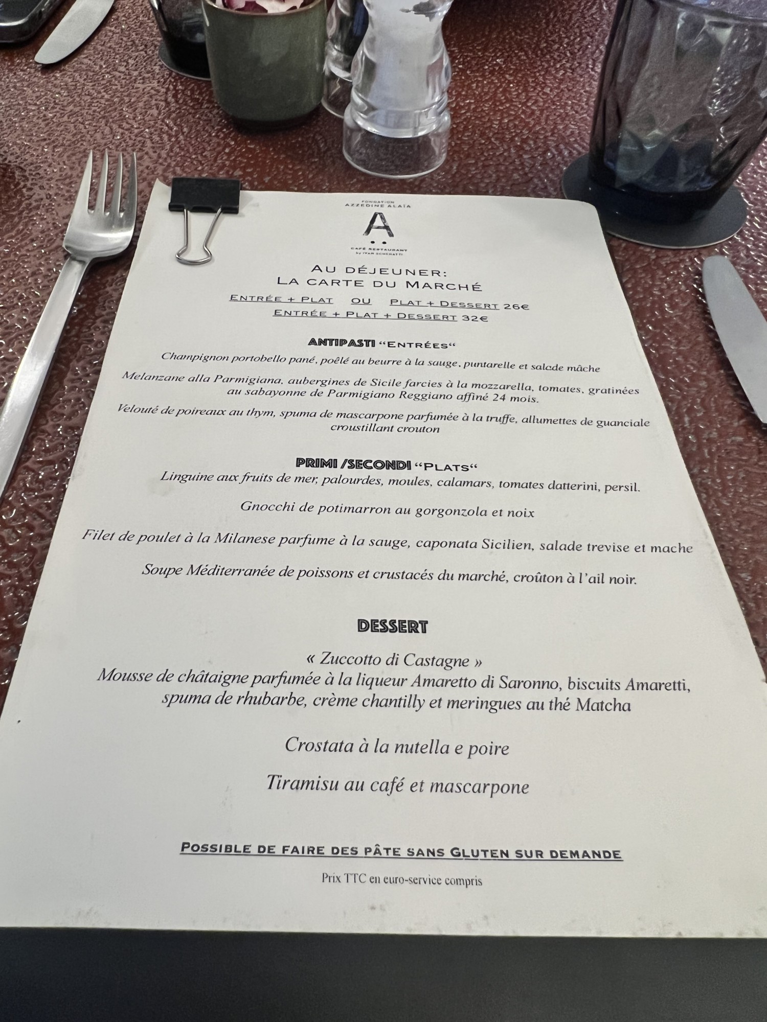 Fondation Alaïa - le restaurant